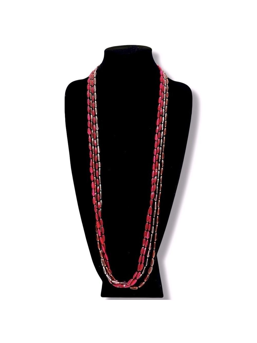 PREMIER DEAIGNS Magenta & Purple Multi-Strand Beaded Necklace | NWT